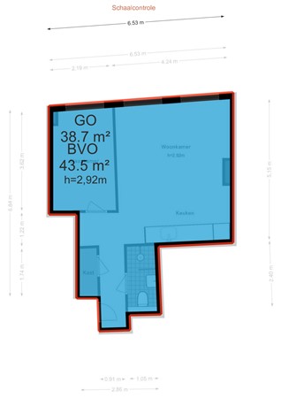 Floorplan - Langebrug 20A, 2311 TL Leiden